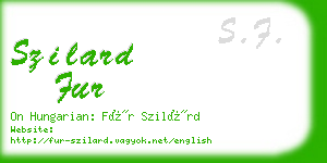 szilard fur business card